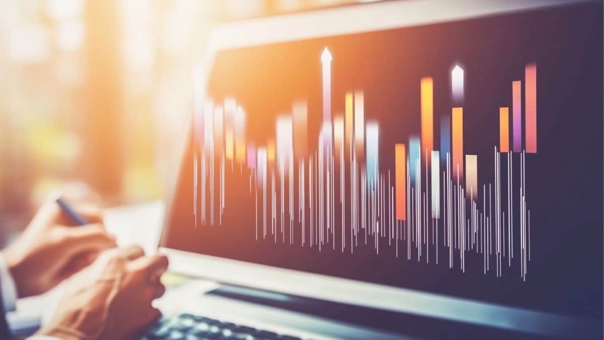 Charts auf einem Monitor